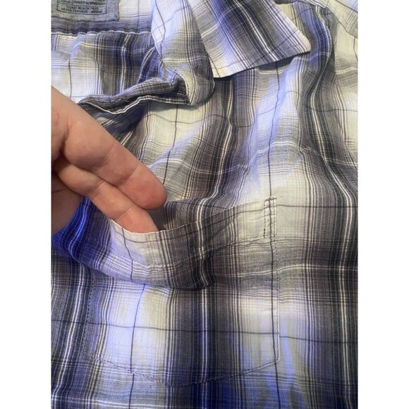 Midtown Shirt Men's 3XL Long Sleeve Dress Button Cotton Gray Black - Picture 4 of 8